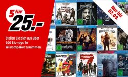 MediaMarkt – 5 Blu-rays für 25€ (über 200 Titel)