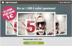 Tipp24 – High Five Special – 5 Lose für nur 1 € ( Neu & Bestandskunden )