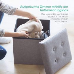 Amazon – Sable Sitzhocker 38 x 38 x 38 cm, Aufbewahrungsbox für 9,99 € statt 19,99 €