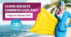 Eurowings – Sommerflüge bis Ende Oktober 2019 ab 16,99 € buchbar