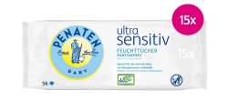 Penaten Ultra Sensitiv Feuchttücher Vorteilspack 15 x 56 Stück für 9,99€