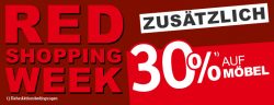 XXXLutz: Red Shopping Week mit zusätzlich 30% Rabatt auf Möbel