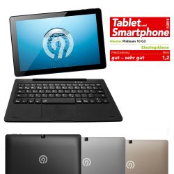 Ninetec Platinum 10 G3 10 Zoll Tablet PC mit Keyboard für 88,88 € (119,99 € Idealo) @eBay