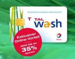 Total Waschkarte – Bis zu 35 % Rabatt auf die Total Waschkarte