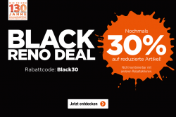 Reno – Black Reno Deal mit 30% Extra Rabatt auf alle reduzierten Sale Artikel durch Gutscheincode (kein MBW)