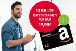 Telekom 10GB LTE Datenflat (Sim-only) für 12,99€ mtl.+ 25€ Amazon Gutschein + Weihnachtsbaum @freenet