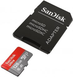 Amazon – SanDisk Ultra 128GB microSDXC Speicherkarte + Adapter für 18,99€ (24,42€ PVG)