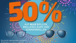 Apollo Optik – 50% Rabatt auf Brillen, Brillengläser & Sonnenbrillen – z.b. RayBan Sonnenbrille  für 50 € statt 92 € laut PVG