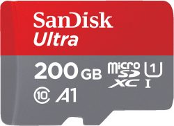 SANDISK Ultra UHS-I Micro-SDXC 200GB Micro-SDXC Speicherkarte für 29 € (36,80 € Idealo) @Saturn