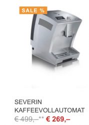 @XXXLutz: Severin Kaffeevollautomat nur 269€ (+3,95€ Versand) statt Idealo 425€