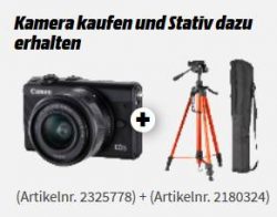 CANON EOS M100 mit 15-45mm Objectiv + Cullmann Alpha 3500 Stativ für nur 249€ [idealo 322€] @MediaMarkt