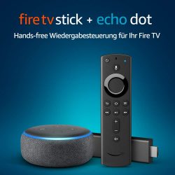 Amazon – Fire TV Stick mit Alexa-Sprachfernbedienung + Echo Dot (3. Generation) für 49€ (80,26€ PVG)