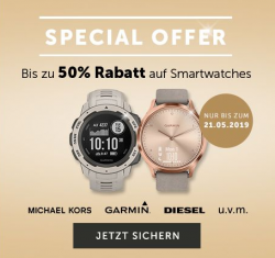 Christ: Bis zu 50% Rabatt auf ausgewählte Smartwatches z.B. die Armani Exchange Connected Smartwatch für nur 96 Euro statt 174,89 Euro bei Idealo