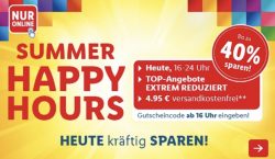 Lidl: Happy hour bis 24:00 Uhr Versandkostenfrei und bis 40% Rabatt (MBW 50€)