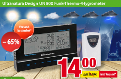 Ultranatura Design UN 800 Funk-Thermo-/Hygrometer für 14 € (39,99 € Idealo) @Voelkner
