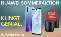 Huawei Sommeraktion: P30 lite bei Wunschpartner bestellen, von Huawei im Wert von 50€ dann 2 Bluetooth mini Speaker dazu erhalten