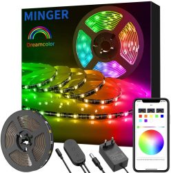 Amazon: MINGER DreamColor 5 Meter RGB LED Streifen mit Musik und APP Steuerung für 22,09 Euro statt 43,49 Euro bei Idealo