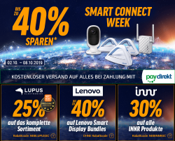 Bis zu 40% Rabatt in der Smart Connect Week @Notebooksbilliger z.B. Nedis WLAN Smart IP-Kamera für 38,97 € (64,53 € Idealo)