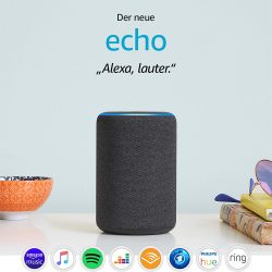 Amazon: Der neue Amazon Echo (3. Generation), smarter Lautsprecher mit Alexa für nur 64,99 Euro statt 99,99 Euro bei Idealo
