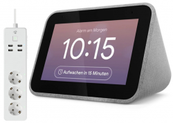 Lenovo Smart Clock mit Google Assistant + Nedis WLAN Smart Steckdosenleiste für 47,24 € (104,98 € Idealo) @Notebooksbilliger