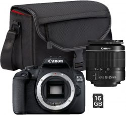 Mediamarkt und Ebay: CANON EOS 2000D Spiegelreflexkamera mit Objektiv 18-55 mm inkl. SB130 und 16GB Karte für nur 249 Euro statt 429 Euro bei Idealo