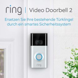 Amazon: Ring Video Doorbell 2 HD Video Türklingel mit Gegensprechfunktion, Bewegungsmelder und Alexa für nur 99 Euro statt 179,95 Euro bei Idealo