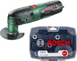 Alternate: Bosch Multifunktions-Werkzeug PMF 220 CE mit Starlock-Set Best of Cutting 4+1 für nur  66,89 Euro statt 82,90 Euro bei Idealo