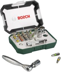 Amazon: Bosch 26tlg. Schrauberbit- und Ratschen-Set für nur 12,79 Euro statt 17,02 Euro bei Idealo