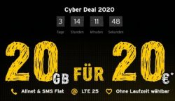 congstar Cyberdeal zum Black Friday: Allnet Flat M mit 20GB Datenflat für 20 Euro