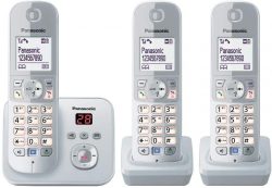 Amazon: PanasonicKX-TG6823GS 3 Mobilteile DECT Schnurlostelefon mit Anrufbeantworter für nur 45 Euro statt 65,85 Euro bei Idealo