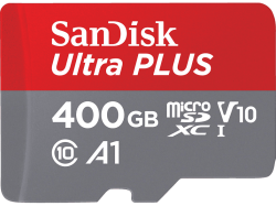 SANDISK Ultra PLUS, Micro-SDXC Speicherkarte, 400 GB, 130 MB/s für 44€ statt PVG  laut Idealo 55,08€ @saturn und @mediamarkt