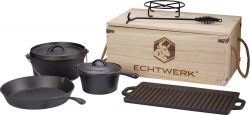 Echtwerk Dutch-Oven-Set 7-teilig inkl. Holzkiste für 64,94 € (104,94 € Idealo) @LIDL
