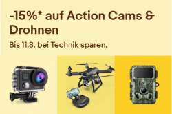 Ebay: 15% Rabatt auf Action Cams und Drohnen mit Gutschein ohne MBW
