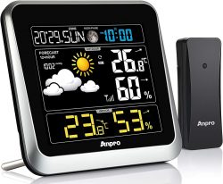 Amazon: Anpro Funk Wetterstation mit Sensor für Innen und Außentemperatur und Wettervorhersage mit Gutschein für nur 25,99 Euro statt 39,99 Euro
