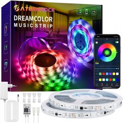 Amazon: 2x 5 Meter SATURNDOCK RGB LED Streifen mit Musik Synchronisation und App Steuerung mit Gutschein für nur 11,99 Euro statt 39,99 Euro