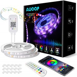 Amazon: AUOOP 2x 7,5 Meter Bluetooth Smart RGB LED Streifen mit Gutschein für nur 13,37 Euro statt 26,73 Euro