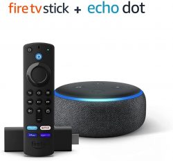 Amazon Echo Dot (3. Generation) + Amazon Fire TV Stick mit Alexa-Sprachfernbedienung und TV-Steuerungstasten für 34,89 € (44,97  € Idealo) @Amazon