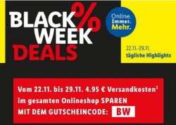 Black Week Deals bei LIDL + keine Versandkosten auf alles im online Shop mit Gutschein ab 49 Euro MBW