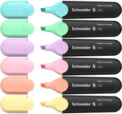 Amazon: 18 Stück Schneider Job 150 Pastell Textmarker für nur 6,18 Euro statt 10,14 Euro bei Idealo