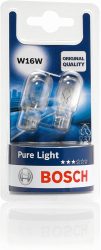 Amazon: 2 Stück Bosch W16W Pure Light Fahrzeuglampen 12 V 16 W für nur 0,80 Euro statt 6,57 Euro bei Idealo