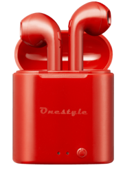 Mediamarkt Abholung: CORN TECHNOLOGY Onestyle TWS-BT-V7, In-ear Kopfhörer Bluetooth Rot, 9€（statt 12€）