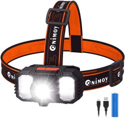 Amazon: Onimoy LED Stirnlampe Wiederaufladbar mit 600LM XPE Hauptlicht+11 LED Seitenlicht mit Gutschein für nur Euro 8,49 statt 16,99 Euro