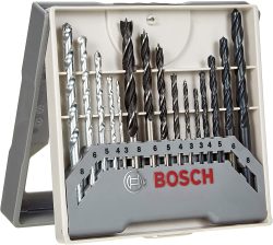 Bosch Bohrer-Set für Metall, Holz und Stein 15-teilig für 9,59 € (15,00 € Idealo) @Amazon
