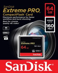 SanDisk Extreme Pro CompactFlash Speicherkarte 64 GB für 50,00€ statt PVG  laut Idealo 62,00€ @amazon