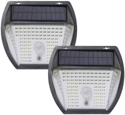 Amazon: 2 Stück Hsility 138 LEDs Außen Solarleuchten mit Bewegungssensor mit Gutschein für nur 7,99 Euro statt 15,99 Euro
