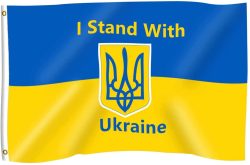 Amazon: Ukraine Flagge mit Ösen 150 x 90 cm mit Gutschein für nur 8,10 Euro statt 27 Euro