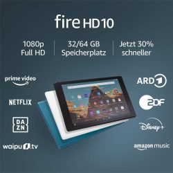 Fire HD 10-Tablet 10,1 Zoll Full HD-Display 32 GB Generation 9 mit Werbung Dunkelblau für 59,99 € (111,00 € Geizhals) @Amazon