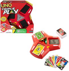 Mattel Games HCC21 – UNO Triple Play Kartenspiel, Spielzeug für 21,59€ (PRIME)  stattPVG  laut Idealo 32,57€ @amazon