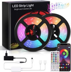 Amazon: RIWNNI 2 mal 5 Meter RGB-LED-Streifen mit Bluetooth und Fernbedienung mit Gutschein für nur 12,99 Euro statt 20,99 Euro