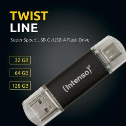 Intenso 3539490 Twist Line Dual USB-C & USB-A 64GB USB 3.2 Stick für 5,99 € (11,49 € Idealo) @Amazon